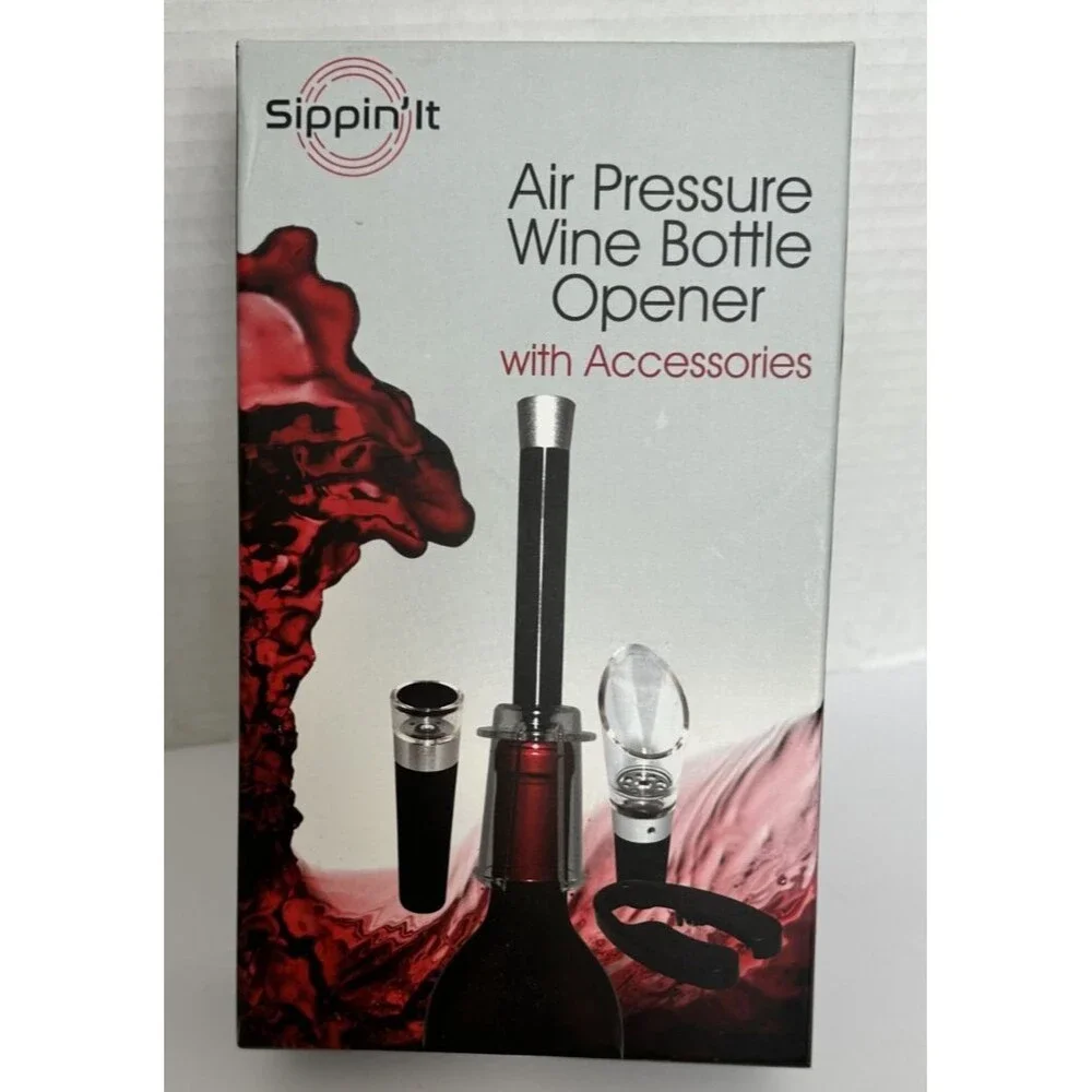 Sippin’It® 4 Piece Wine Opener Set- New